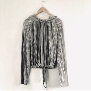 [RACHEL Rachel Roy] Slouchy Velvet Hooded Top